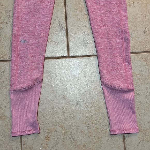 ALO Yoga Alosoft High Waisted Lounge Leggings Parisian Pink Heather Size Small - Picture 13 of 16